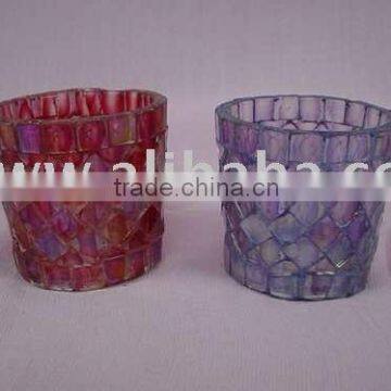 Mosaic glass Votive/ T-light holders