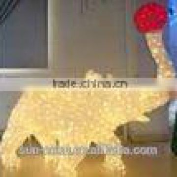 Outdoor Landscape Christmas Decoration Led 3d Acrylic Elephant Motif Light