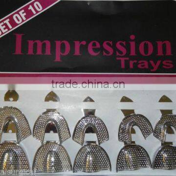 Dental Impression Trays Set Perforated