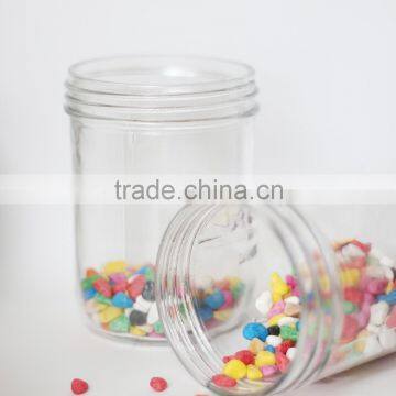 Sino glass Trade Assurance With Stainless Steel Lid Set Round Shape Glass Storage Jar