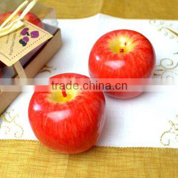 Long burning time fruit candle red apple candle