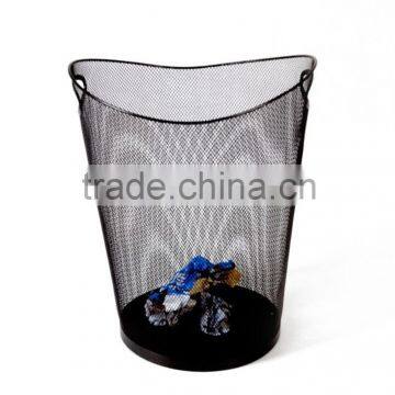 metal mesh office oval trash bin