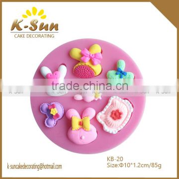 K-sun silicone chocolate baking mold cute rabbit cat fondant decorations tools