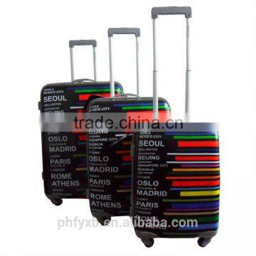 ABS Rainbow Coloful Print Luggage /4 Wheel Suitcase/ ABS Hardshell Trolley Luggage photo-2