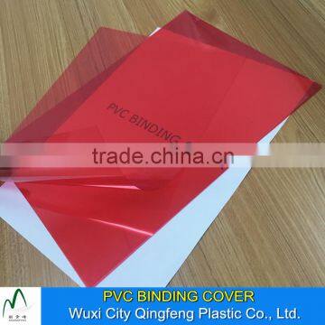 Red A4 Thermal Book Binding Cover Sheets 0.14mm 0.15mm 0.18mm 0.19mm 0.20mm Transparent PVC Sheet