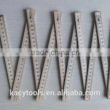 2 Meter 10 Folds German or Swedish Type Birch Wooden Folding Ruler photo-2