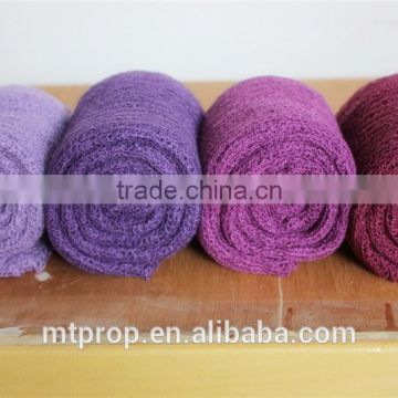 Wholesale Stretch Knit Wraps Baby Photography Prop In Purple Tones