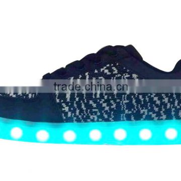 2016 New Style LED Light Up Shoes Knit Top