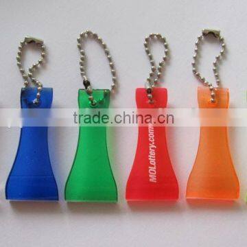 plastic Lottery Scraper with Keychain