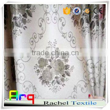 Jacquard Upholstery Poyester Curtain Fabrics White Backgound New Design Floral and European photo-6