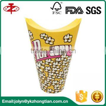 Factory Logo Printed Disposable Folded French Fries Paper Cups