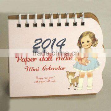 2014 hot sale die cut table calendars