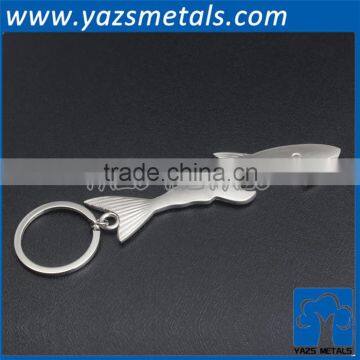 Metal Chrome Plating Shark Keychain Bottle Opener photo-2