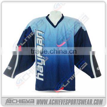 100% Polyester Blank Plain Custom Cheap Hockey Jersey