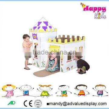 New product cardboard playhouse for kids/corrugated medieval castle playhouse