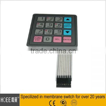 high quality color keyboard membrane switch custom numeric keyboard