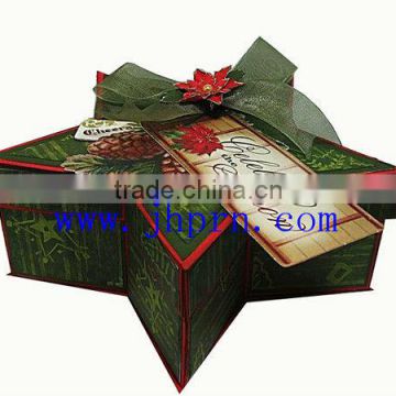 star shape christmas gift packaging boxes