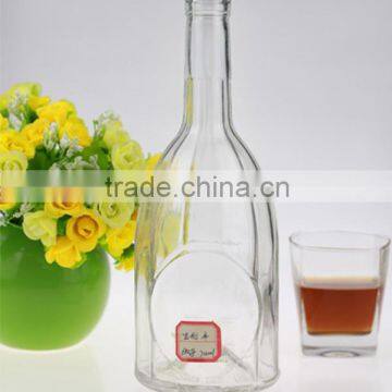 High popularity big capacity bottle tall neck glass bottle 1Lwaterdrop shape bottle