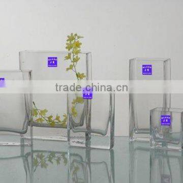 transparent art glass vase