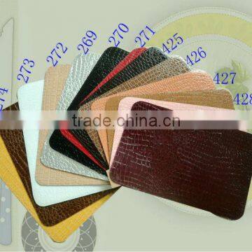 PU table placemat with chequer to antislip