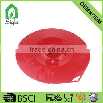 Food Grade FDA Colorful Large Size Round Shape Silicone Tea Bowl Cup Cover Lid