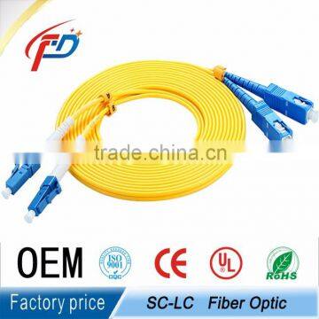 single mode simplex SC-LC fiber optic patch cable in communication