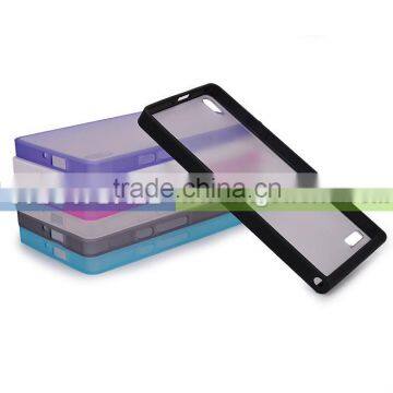 For Huawei P6 Bumper Case Black Transparent TPU Clear