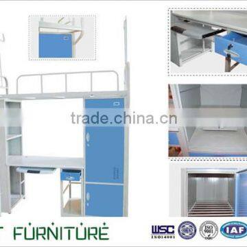 Alibaba china bunk school bed with book shelf