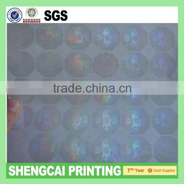 3D security Custom transparent hologram stickers