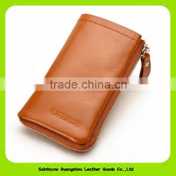 16668 Fancy gift genuine leather RFID leather key case key holder custom