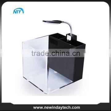 China factory square Acrylic fish tank, table acrylic Fish tank with downlight