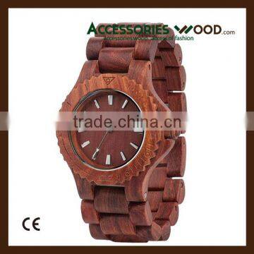 High end natural wood waterproof wooden watch for business gift