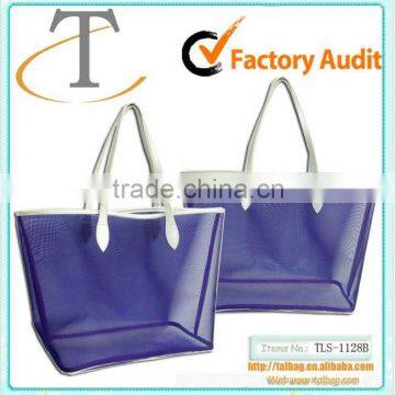 fashion nylon mesh beach bag,tote