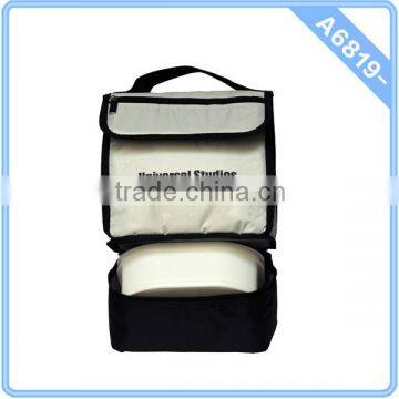 2015 Double Compart Insulated Lunch Bag For Office