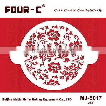 Chic Rose circle cake stencils cake top stencils fondant tools