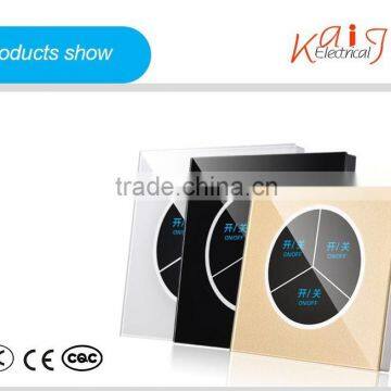 Hot sale 3 gang smart home glass touch switch