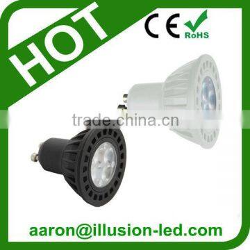 CE ROHS GU10 LED spotlight white color black color