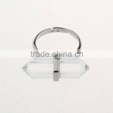 Adjustable Ring With Big Fake Diamond