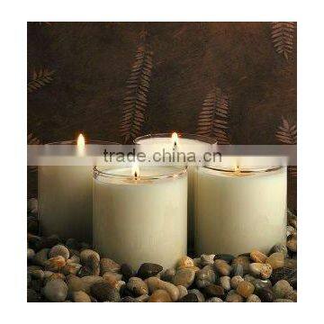 White aroma scented candle, pillar candle