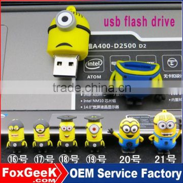 New arrival cartoon character usb flash drive1GB/2GB/4GB/8GB/16GB/32GB/64GB gift usb flash in cheap price