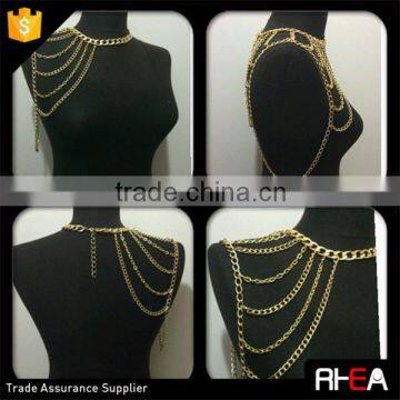 Half Part Gold Shoulder Chain Arm Chain Jewelry