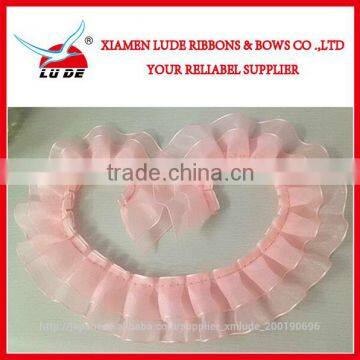 2015 wholesale pleated organza ribbon