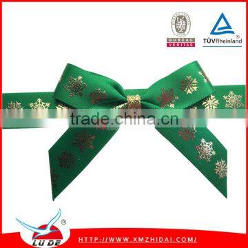 Wholesale Pre-made Gift Printing Satin Ribbon Bows