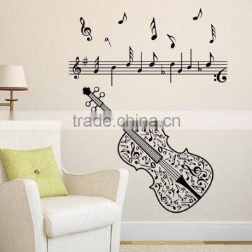 Wholesale Custom Made Waterproof Music Guitar Muurstickers