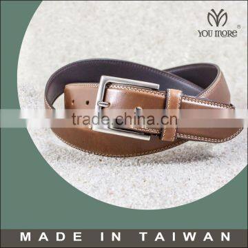 Top calfskin belts dull polish leather belt waistband for men