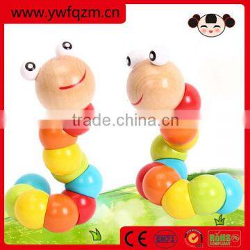 Colorful insects twist caterpillars wooden educational toys for kids