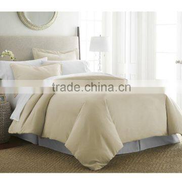 shengsheng home textile 300T sateen organic cotton solid bed sheet duvet cover set