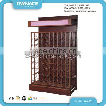 High-capacity Metal Light Canopy Wine Shelf for Supermarket Shelf