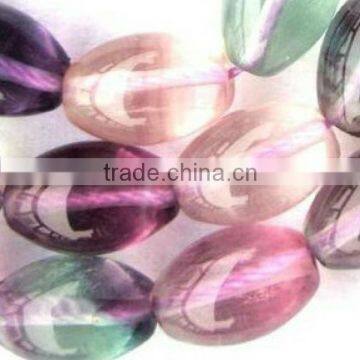 13*18mm natural fluorite rice cut loose beads for Jewelry making