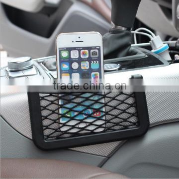 Automotive Bag With Adhesive Visor Car Net Organizer Pockets Net Convenient cell phone Bag For Car